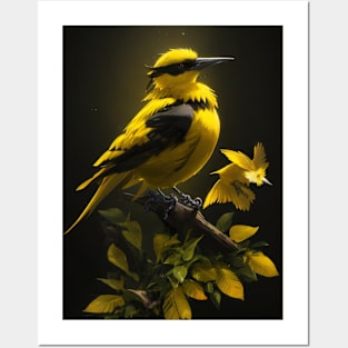 Beautiful yellow bird art Posters and Art